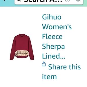 2 BRAND NEW Gihuo fleece lined sweatshirts! $40 for both! Pd $37 each berry/Gray